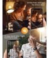 LED bordlampe - Sort, 8W, 3000K-6500K, touch-demping, USB-ladestikk & minnefunksjon
