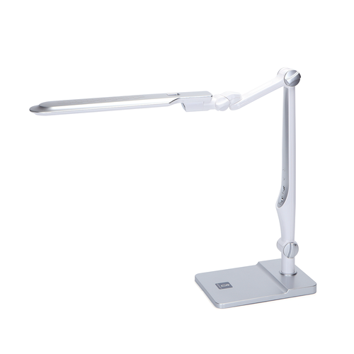 LED Bordlampe, 9W, 6500-3000K, Sølv - Berøringsdemping