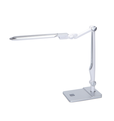 LED Bordlampe, 9W, 6500-3000K, Sølv - Berøringsdemping