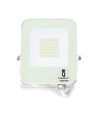 Outlet: Hvit LED-projektør, 20W, 6500K, Støpt aluminium