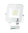 Outlet: Hvit LED-projektør, 20W, 6500K, Støpt aluminium