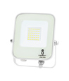 Outlet: Hvit LED-projektør, 20W, 6500K, Støpt aluminium
