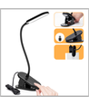 Svart LED Klemlampe med Stikk