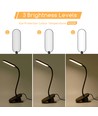 Svart LED Klemlampe med Stikk