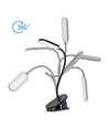 Svart LED Klemlampe med Stikk