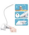 LED Klemmelampe - Hvit med Stikk