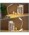 LED Klemmelampe - Hvit med Stikk