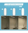 LED Klemmelampe - Hvit med Stikk