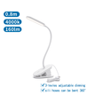 LED Klemmelampe - Hvit med Stikk