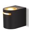 Vegglampe D-01 IP54 GU10 (følger ikke med) - Enkel, Sort, Rund
