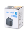 Vegglampe D-01 IP54 GU10 (følger ikke med) - Enkel, Sort, Rund