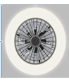 LED takvifte lampe 60W, 3000K-6500K, med fjernkontroll