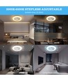 LED takvifte lampe 60W, 3000K-6500K, med fjernkontroll