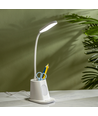 LED Skrivebordslampe med Pennholder, Hvit - Tilkoblingstype