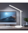 Oppladbar LED-skrivebordslampe med rund base - hvit