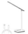 LED Avtakbar Skrivebordslampe med Stikk - Hvit/Grå