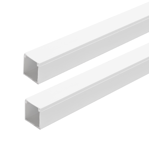 PVC Kabelkanal 40x40mm, 2m med Lim - Hvit