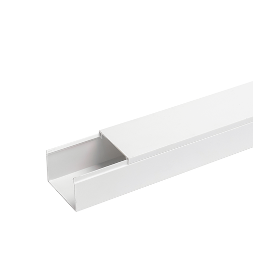 PVC Kabelkanal 60x40mm, 2m - Hvit (Uten Lim)