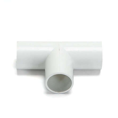 PVC Elektrisk Rør T-Stykke - 16mm - 4 Stk - Hvit