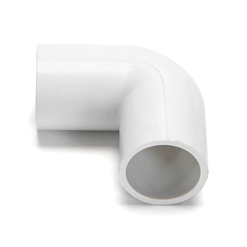 Hvit PVC Elektrisk Rørvinkel, Albue 20mm - 4 stk