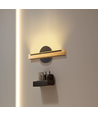 LED Vegglampe - Sort/Sand Tre Farge, 2700K