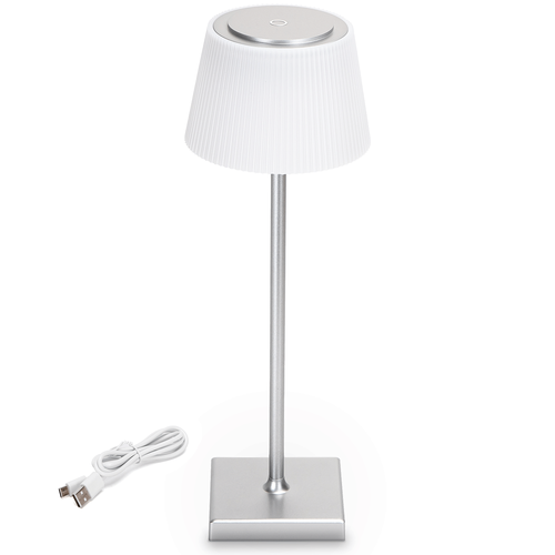 LED Bordlampe - 4W - CCT(3000-5000K) - Touchdemping - IP54 - Sølv