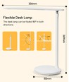LED skrivebordslampe (rund base) oppladbar type - hvit/online