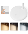 LED skrivebordslampe (rund base) oppladbar type - hvit/online