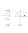 LED skrivebordslampe (rund base) oppladbar type - hvit/online