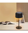 Sol-oppladbar bordlampe - 3,4W 3000K (TouchDemping) IP54 / Sort