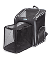PET EXTENSION RYGGSEKK - L32*B30*H42CM - SORT GRÅ