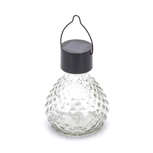 LED Hengelampe - 08 RUSTFRITT STÅL Hammerglass/2700K