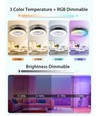 WB SMART LED TAKLAMPE MED VIFTE - 55W (DC Motor 15W + LED 40W) CCT + RGB/SVART HVIT/INFRARED FJERNKONTROLL/6 TRINN