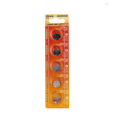Knappecellebatteri - CR1616 3V - 5 stk