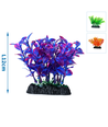 PLASTIKKPLANTE - ENKELTGREN 01 L12CM ORANSJE/LILLA/GRØNN