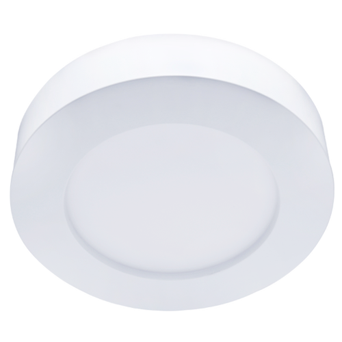 Outlet: LED E6 Kantbelyst Innbyggingsspot, 9W, 6500K, Rund, Overflatemontert
