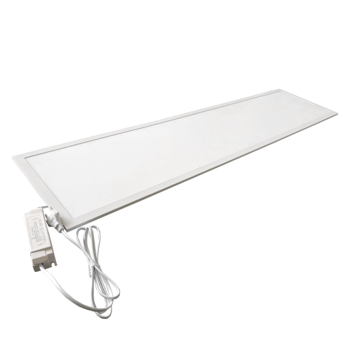 LED E5 Panel 40W 3000K - 295x1195x8mm - Hvit - 1.5m Kabel med Støpsel - UGR19