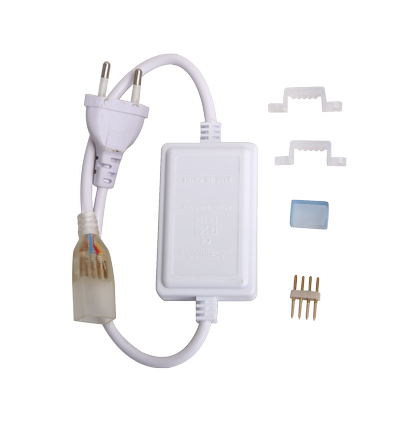 Strømkontakt til RGB LED Stripe 5050-60 med Kontroller, 230V