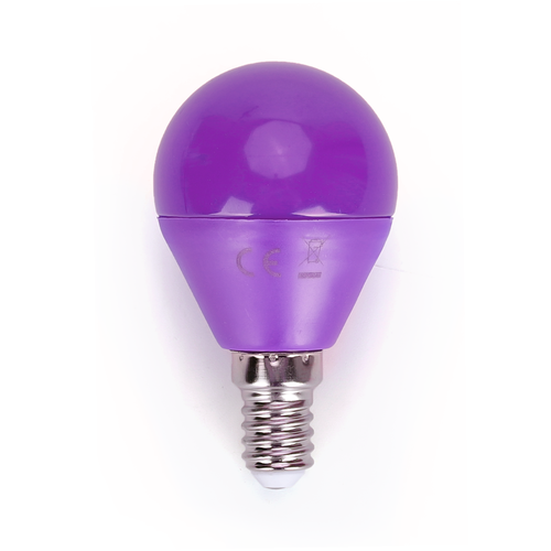 LED A5 G45 - E14 4W Stor Spredning - Lilla Lys