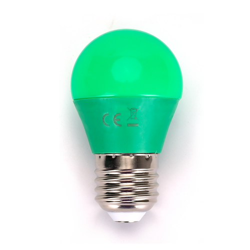 LED A5 G45 Stor Spreiing E27 4W - Grønt Lys