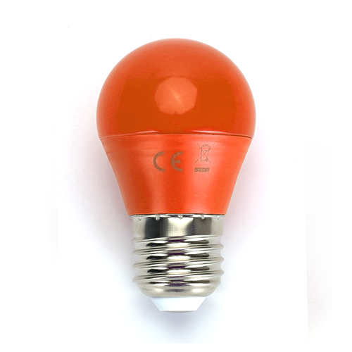 LED A5 G45 - E27 4W - Stor Spredning - Oransje Lys