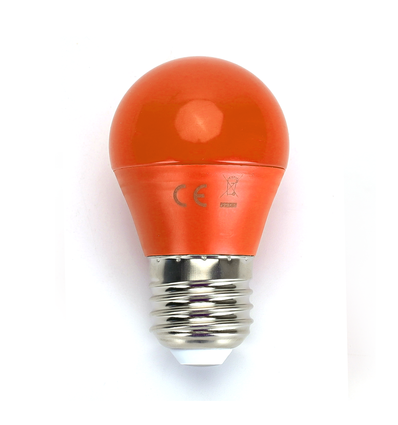 LED A5 G45 - E27 4W - Stor Spredning - Oransje Lys