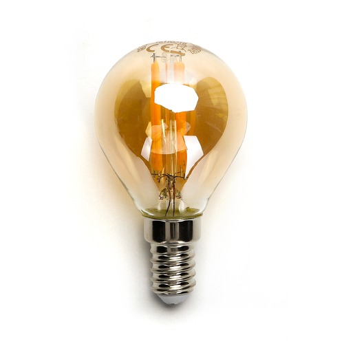LED Filament pære G45 E14 4W 2200K Amber
