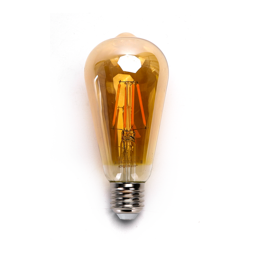 LED filamentpære ST64 E27 - 4W 2200K Amber