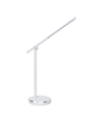 LED Bordlampe - Hvit, 8W, 6000K-3000K, Berøringsfri Trinnløs Dimming, USB Ladekontakt