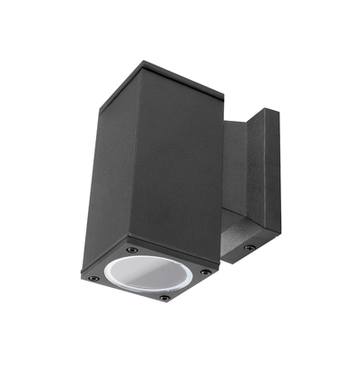 Veggspot B-02 IP65 GU10 (Ekskludert) - Enkel, Sort, Kvadratisk