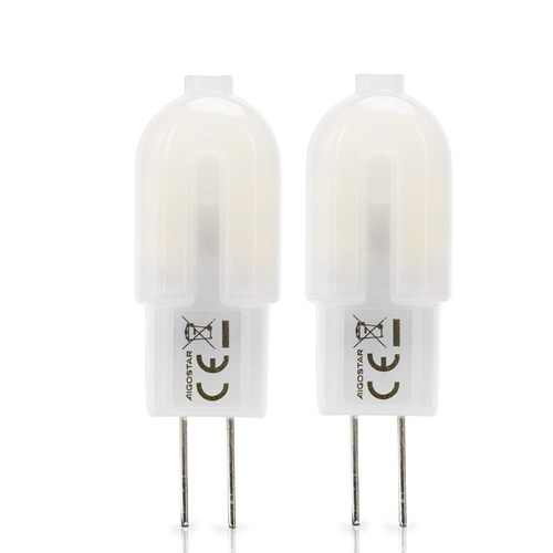 LED G4 1.3W 6500K Hvit - Dobbel pakke