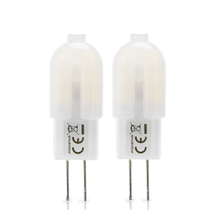 LED G4 1.3W 6500K Hvit - Dobbel pakke