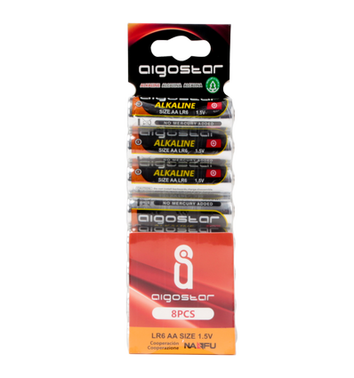 Alkalisk Batteri LR6 1,5V AA - 8-pakke