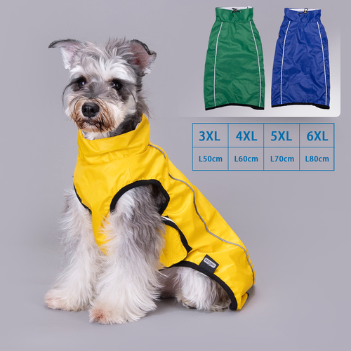 Høykraget Poncho - Størrelser: 3XL (50cm), 4XL (60cm), 5XL (70cm), 6XL (80cm) - Farger: Gul/Blå/Grønn